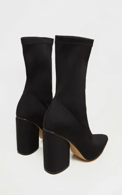 PrettyLittleThing Block Heels*Chunky Block Heel Sock Boot