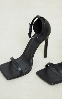 PrettyLittleThing High Heels*Clover Barely There Strappy Squared Toe Heeled Sandals