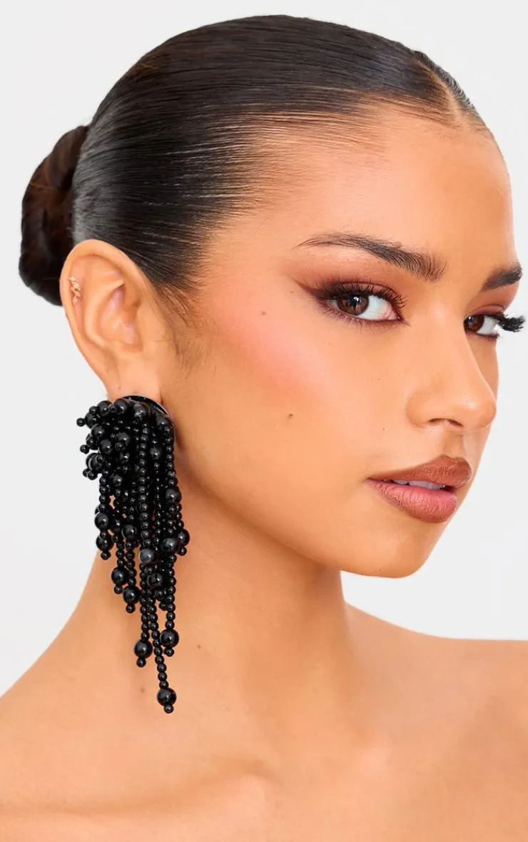 PrettyLittleThing Statement Earrings*Cluster Beaded Drop Statement Earrings