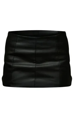 Coated Denim Low Rise Mini Skirt-PrettyLittleThing Best
