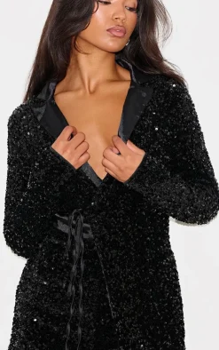Collar Detail Sequin Romper-PrettyLittleThing Outlet