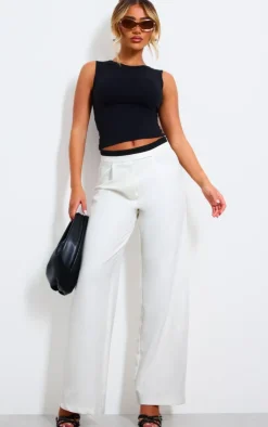 PrettyLittleThing Sleeveless Tops*Contour Crew Neck Fitted Vest Top