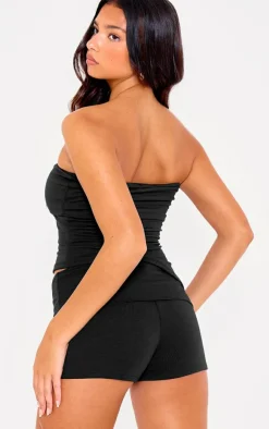 PrettyLittleThing Snatched*Contour Jersey Asymmetric Hem Bandeau Top