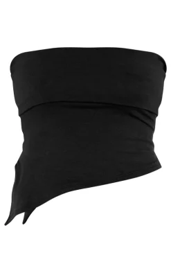 PrettyLittleThing Snatched*Contour Jersey Asymmetric Hem Bandeau Top