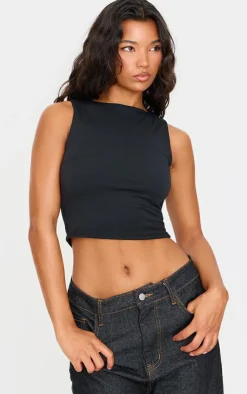 PrettyLittleThing Snatched*Contour Jersey Boat Neck Top