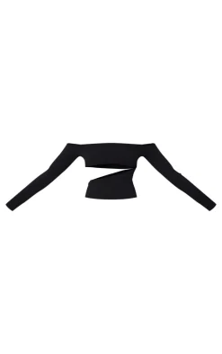 PrettyLittleThing Snatched*Contour Jersey Cut Out Bardot Top