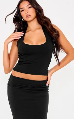 PrettyLittleThing Snatched*Contour Jersey Halterneck Top