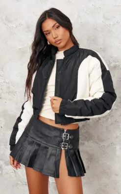 PrettyLittleThing Puffer Jackets*Contrast Panel Lightweight Puffer Jacket