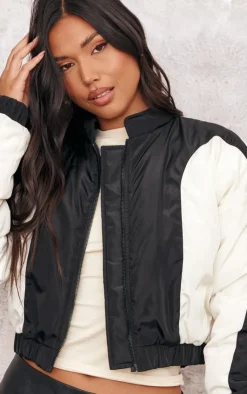 PrettyLittleThing Puffer Jackets*Contrast Panel Lightweight Puffer Jacket