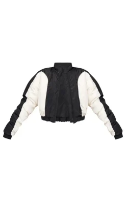 PrettyLittleThing Puffer Jackets*Contrast Panel Lightweight Puffer Jacket