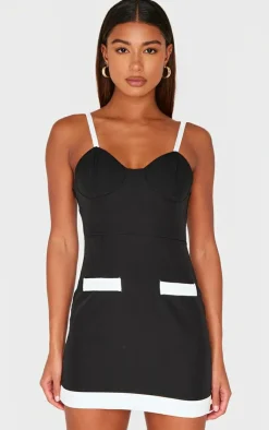 Contrast Pocket Detail Mini Dress-PrettyLittleThing Hot