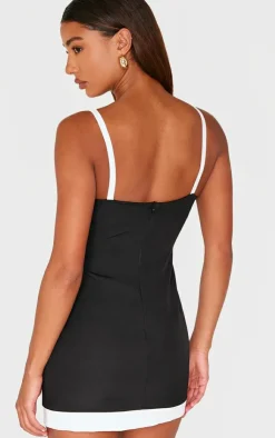 Contrast Pocket Detail Mini Dress-PrettyLittleThing Hot