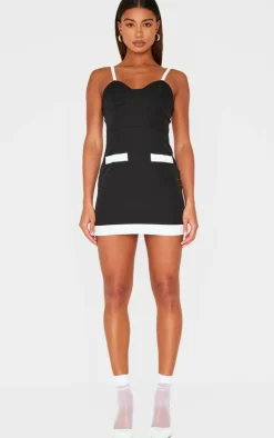 Contrast Pocket Detail Mini Dress-PrettyLittleThing Hot