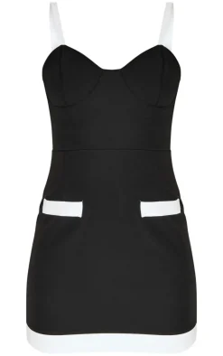 Contrast Pocket Detail Mini Dress-PrettyLittleThing Hot