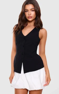 Contrast Tailored Puffball Shift Dress-PrettyLittleThing Online