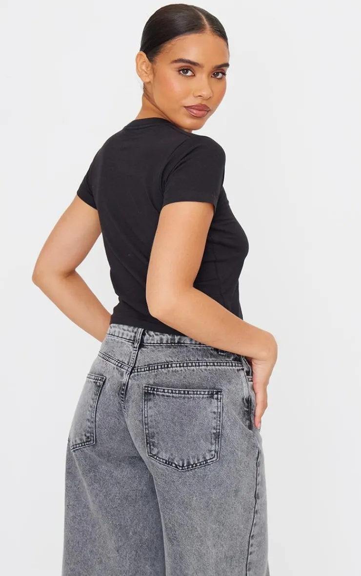 PrettyLittleThing T-Shirts*Black Cool It Cowboy Baby Doll Tee