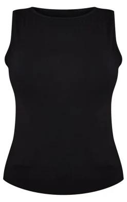 PrettyLittleThing Sleeveless Tops*Cotton Boatneck Sleeveless Top