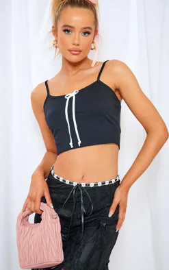 PrettyLittleThing Camisole*Cotton Bow Tie Front Cami