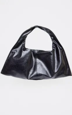 PrettyLittleThing Shoulder Bags*Crinkle PU Rectangular Slouch Shoulder Bag