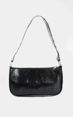 PrettyLittleThing Shoulder Bags*Crinkle Stud Handle Shoulder Bag
