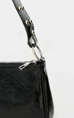 PrettyLittleThing Shoulder Bags*Crinkle Stud Handle Shoulder Bag