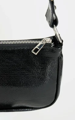 PrettyLittleThing Shoulder Bags*Crinkle Stud Handle Shoulder Bag