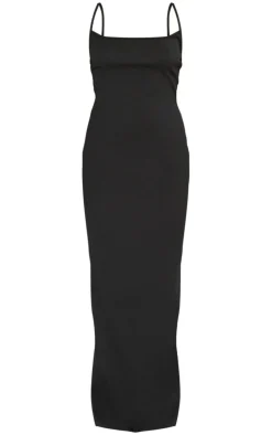 Crinkle Textured Contrast Strappy Maxi Dress-PrettyLittleThing New