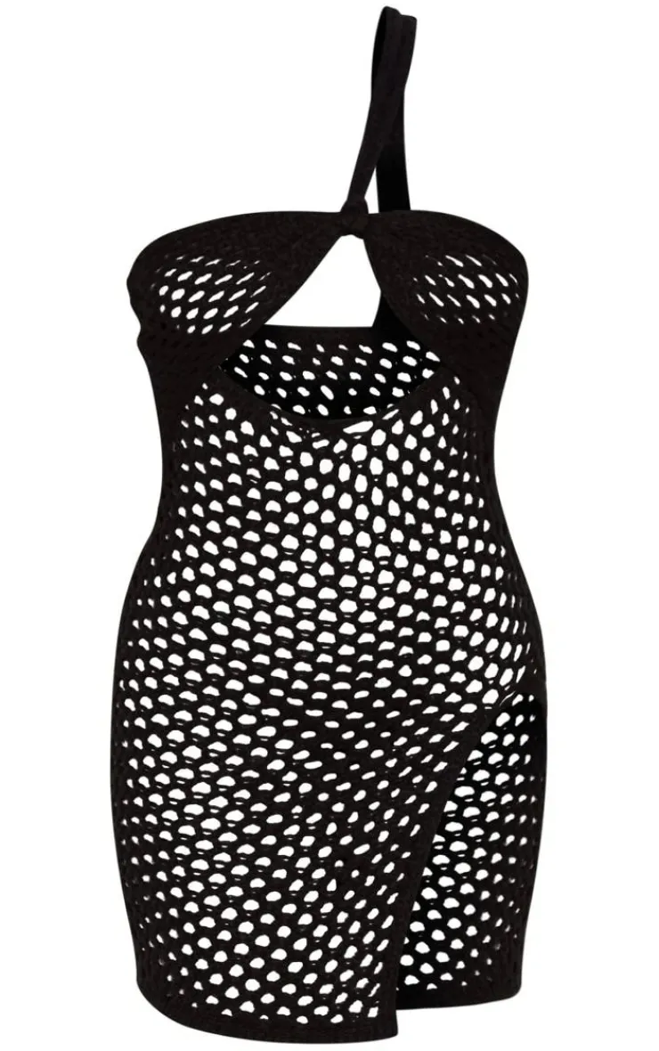 Crochet Knit Cross Front Dress-PrettyLittleThing Clearance