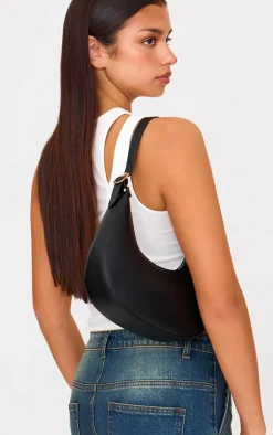 PrettyLittleThing Shoulder Bags*Curved PU Shoulder Bag