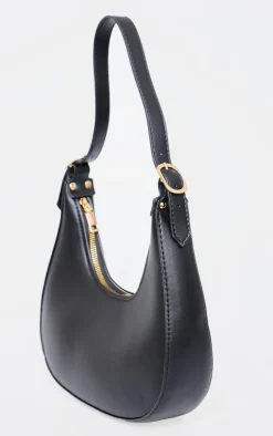 PrettyLittleThing Shoulder Bags*Curved PU Shoulder Bag