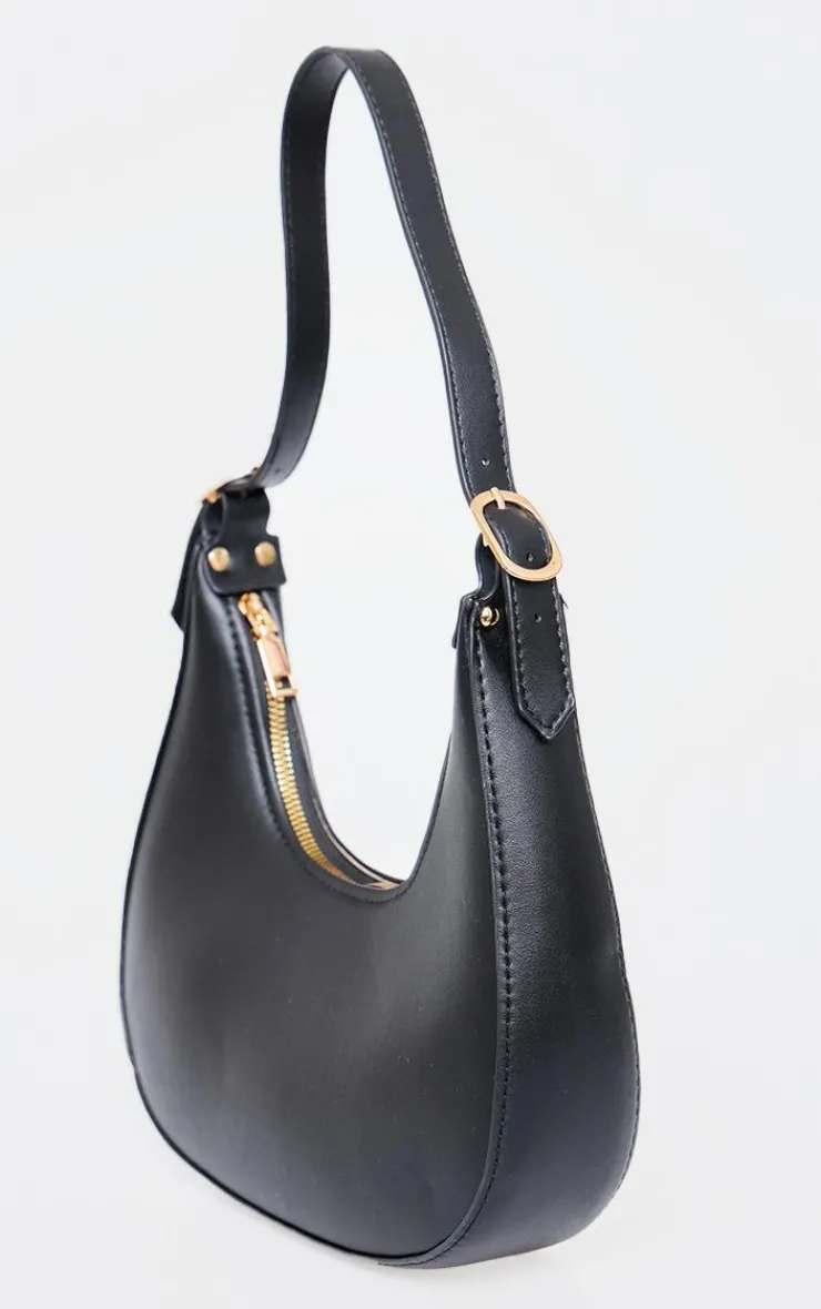 PrettyLittleThing Shoulder Bags*Curved PU Shoulder Bag