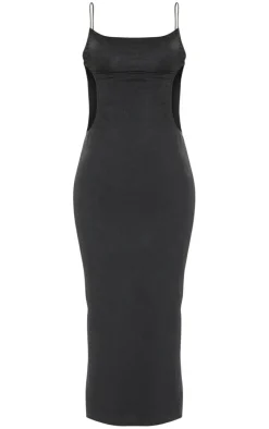 Cut Out Back Bodycon Midi Dress-PrettyLittleThing Online