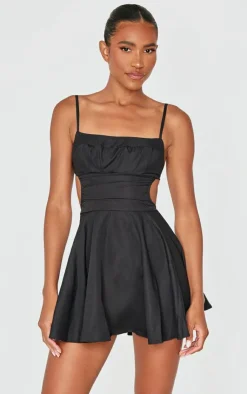 Cut Out Tie Back Shift Dress-PrettyLittleThing Best