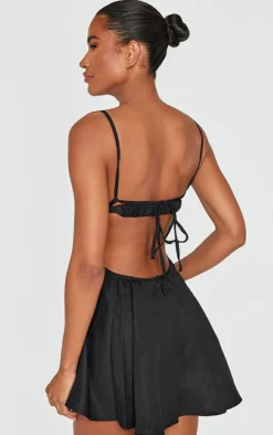 Cut Out Tie Back Shift Dress-PrettyLittleThing Best
