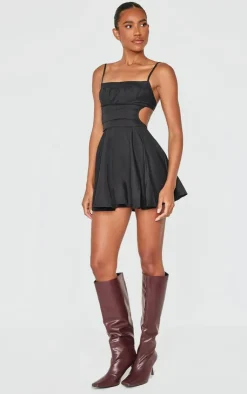 Cut Out Tie Back Shift Dress-PrettyLittleThing Best