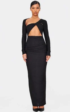 Cut Out Wrap Maxi Dress-PrettyLittleThing Clearance