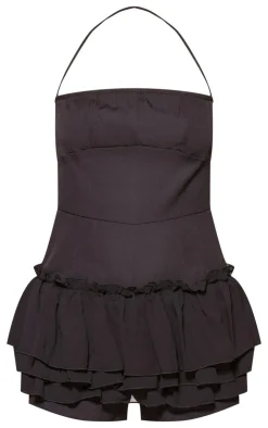 Detailed Frill Hem Skort Romper-PrettyLittleThing