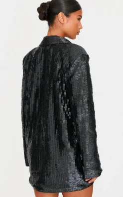 Diamante Blazer Dress-PrettyLittleThing Clearance