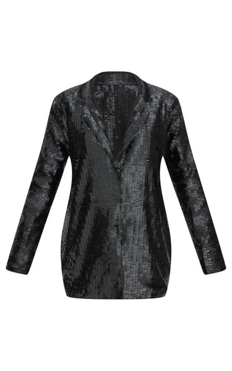 Diamante Blazer Dress-PrettyLittleThing Clearance