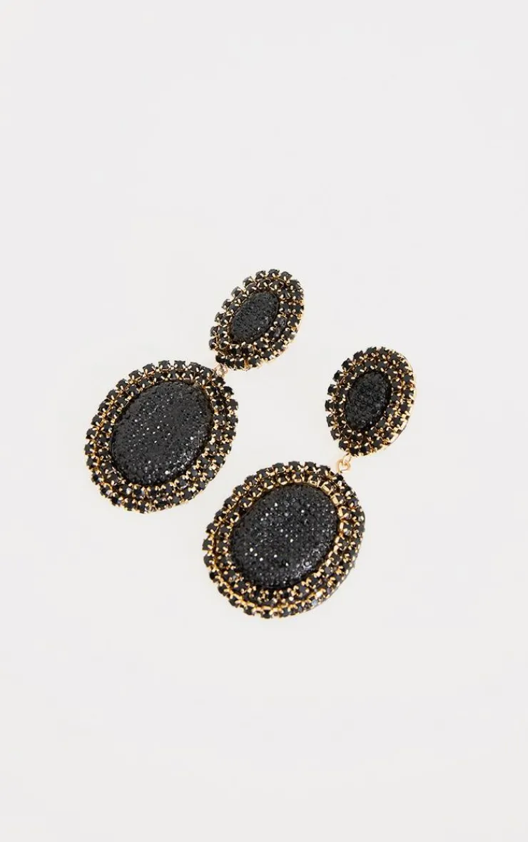 PrettyLittleThing Statement Earrings*Diamante Oversized Round Statement Earrings