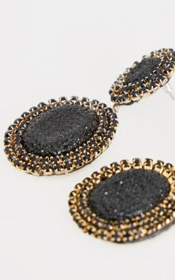 PrettyLittleThing Statement Earrings*Diamante Oversized Round Statement Earrings