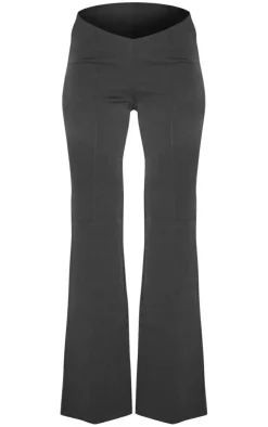 PrettyLittleThing Dip Waist Tailored Pants Black