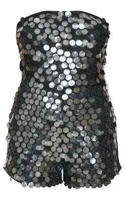 Disc Sequin Bandeau Romper-PrettyLittleThing Outlet