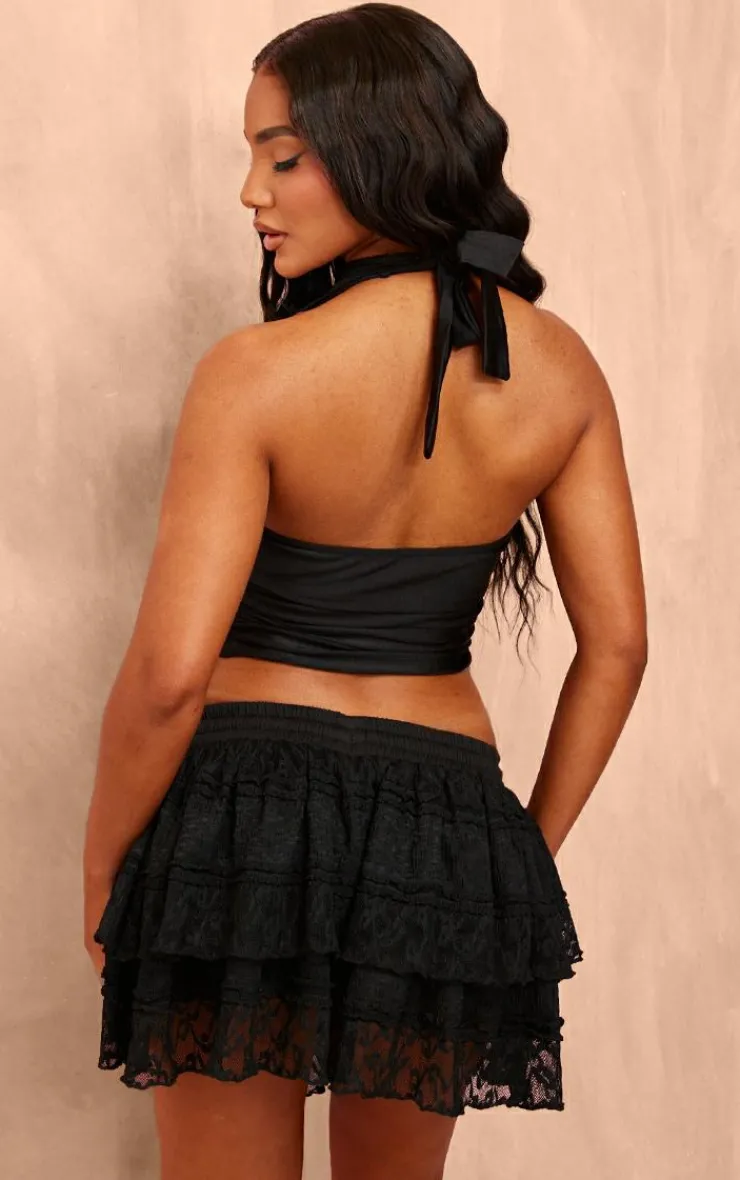 Disco Slinky High Neck Backless Top-PrettyLittleThing Discount
