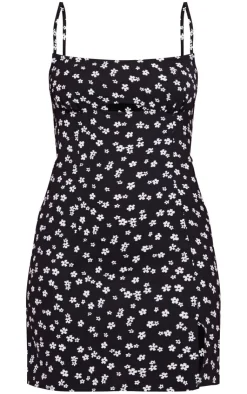 Disty Floral Woven Cut Out Split Detail Bodycon Dress-PrettyLittleThing Sale