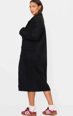 PrettyLittleThing Wool Coats*Double Breasted Wool Look Overcoat