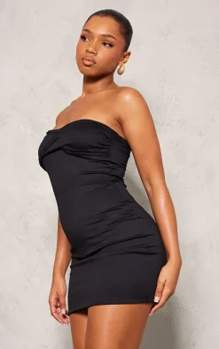 Double Contour Twist Bandeau Bodycon Dress-PrettyLittleThing Clearance