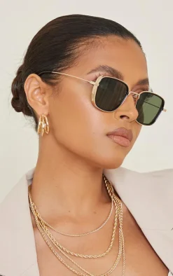 PrettyLittleThing Square Sunglasses*Double Frame Square Sunglasses