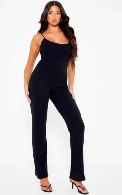 PrettyLittleThing Snatched*Double Layer Contour Jersey Strappy Scoop Back Jumpsuit