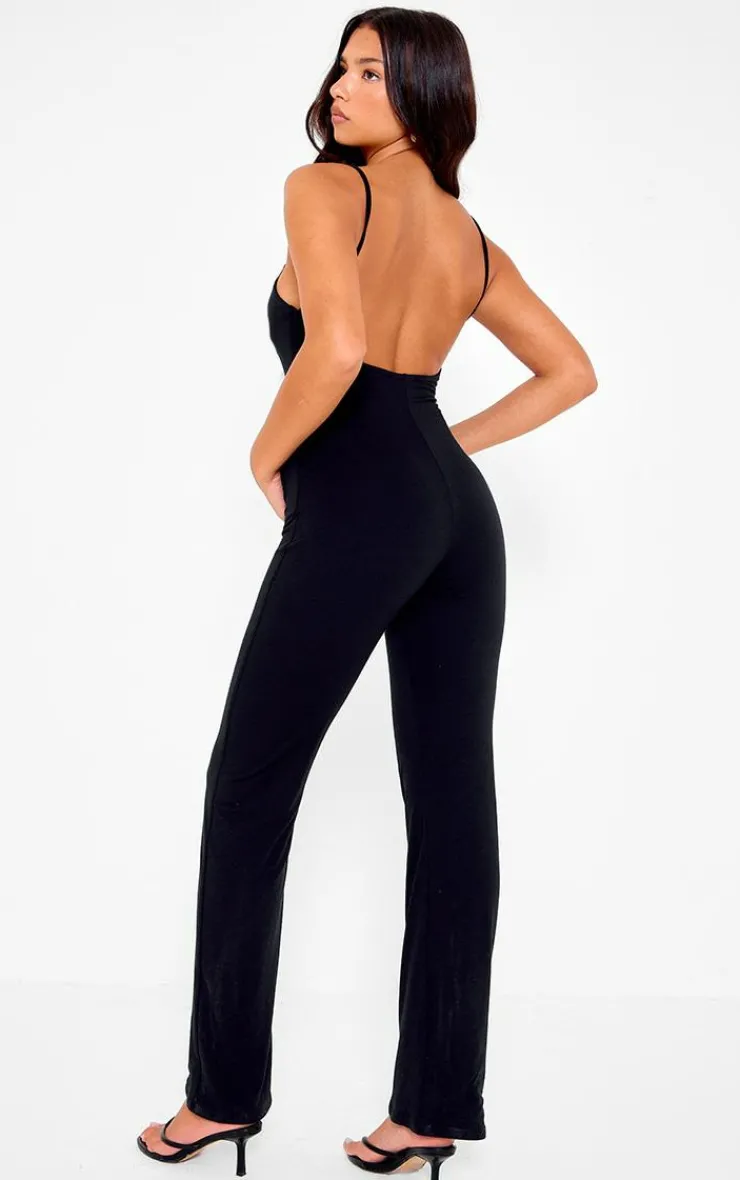 PrettyLittleThing Snatched*Double Layer Contour Jersey Strappy Scoop Back Jumpsuit
